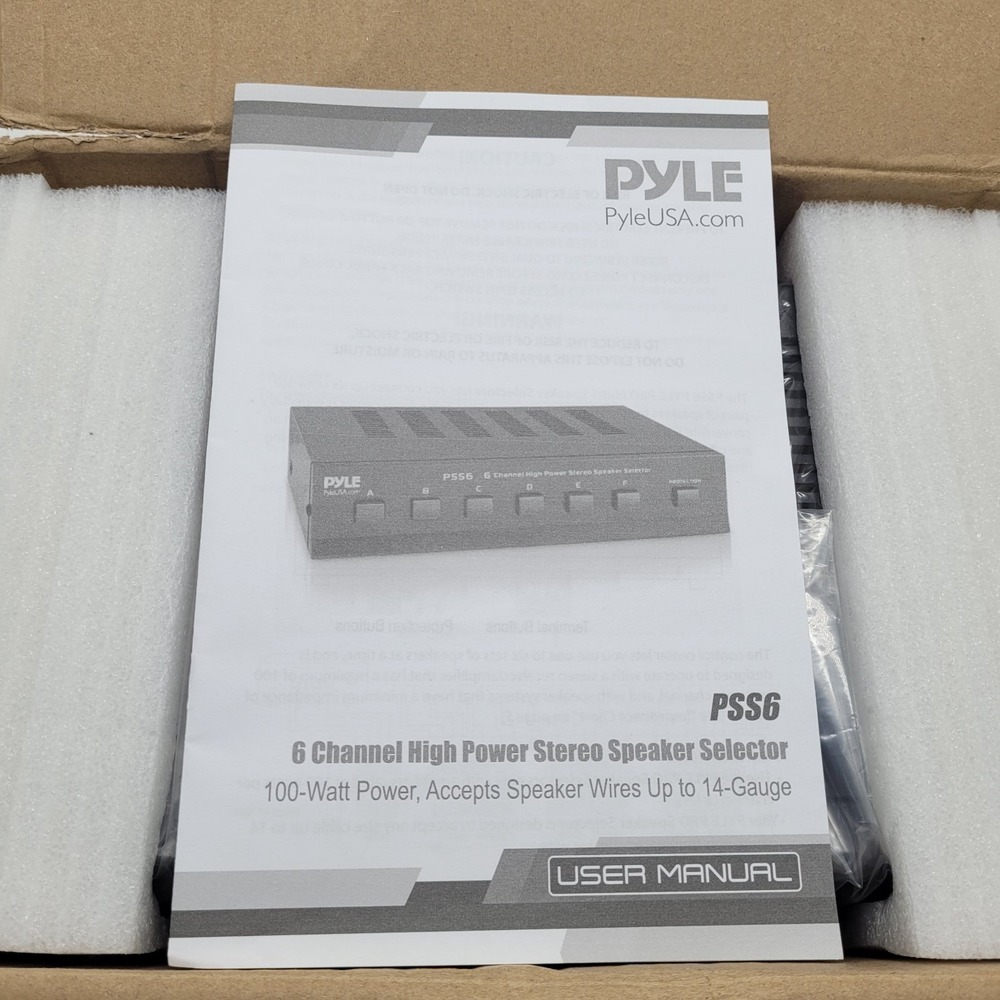 Pyle Home‎ PSS6 Premium 6-Pair Speaker Selector – Multi-Channel Audio Switch Hub - Picture 6 of 11